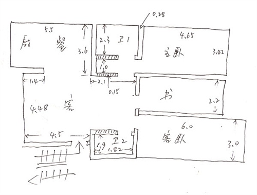 关键词  autocad,绘制,平面图,施工图,原始图,房型图,户型图     第一
